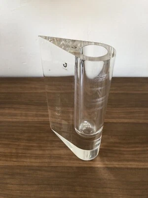 Vaso GUZZINI design In Lucite Trasparente Anni 70 Modernariato Italiano - Immagine 1 di 4