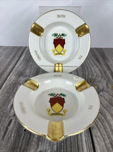 Lot Of 2 - 36th FA Group Ashtrays “In Order” Kempten Hutschenreuther Gelb - Picture 1 of 5