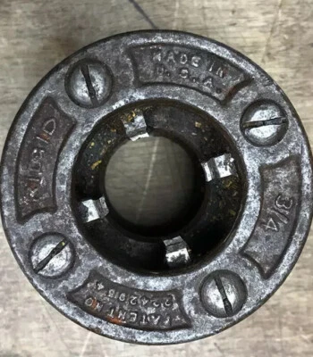 Vintage Rigid  3/4 Die Head Drop Head Pipe Threader Ratchet Hand Tool Threader - Image 1 of 4