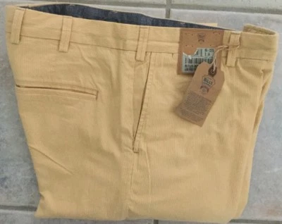 NUEVO CON ETIQUETAS-Bills caquis M4-CSTS talla 32 ribete bajo ajuste amarillo pincorde rayas $165 Foto 1 de 3