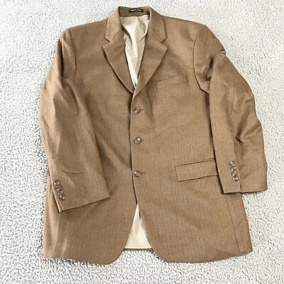 Abrigo Deportivo Lauren Ralph Lauren Para Hombre 44L Marrón Lana 3 Botones Frontal Hecho en Canadá Foto 1 de 4