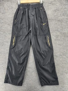 Nike Track Pants Youth Large Black Nylon Series 87 - Picture 1 of 10