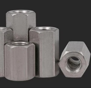 US Stock 5pcs M8 x 1.25 x 40mm Stainless steel Long Coupling Hex Nut Connector - Picture 1 of 4