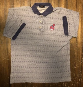 Vintage Antigua Cleveland Indians Chief Wahoo Logo Men’s Polo Shirt Size XL - Picture 1 of 4