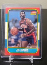 1986-87 Fleer Joe Dumars Rookie Card RC #27 Pistons NM