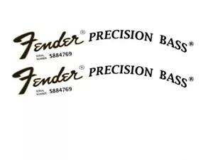 Fender Precision Bass Guitar Decal Foil Waterslide logo headstock 1 - Picture 1 of 1