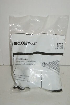 12 soportes de pared laterales Closetmaid 1782 - Bolsa de 12 con herrajes de montaje Nuevo de Lote Antiguo Foto 1 de 4