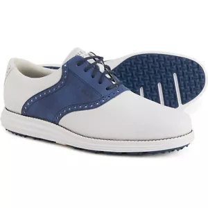 Cole Haan OG OriginalGrand Sattel Leder Golfschuhe (Größe 9) weiß/blau - Bild 1 von 6