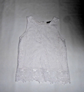 Select White Lacey Sleeveless Top Size 10