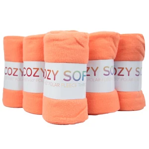 Cozy Soft Polar Fleece Throw Blankets, 6, 12, & 24 Packs, Color Options, 50x60 - Picture 1 of 132