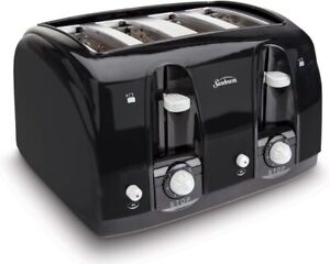 Sunbeam Black Wide Slot 4-Slice Toaster, (003911-100-000)