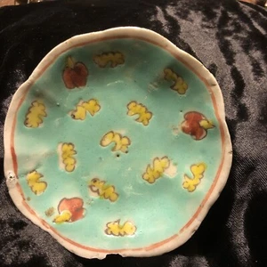 Antique Chinese Export Porcelain Chop Suey Tazza Dish Bowl 4 1/8” Marked - Picture 1 of 6