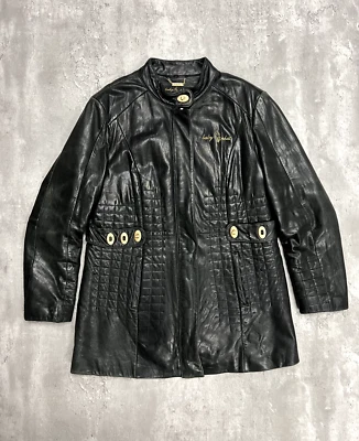 Chaqueta BABY PHAT Cuero Genuino Piel Negra Chaqueta de Motocross NUEVA De Colección Talla XL Foto 1 de 4