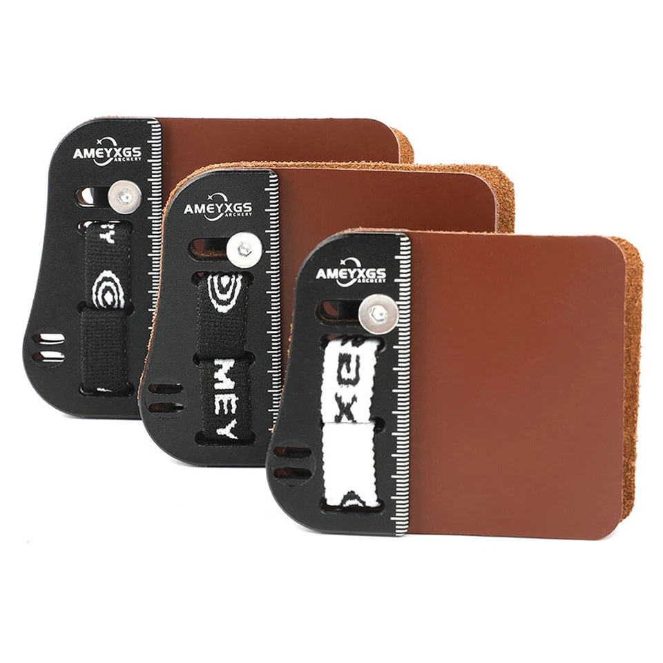 Archery Barebow Finger Tab Guard Cowhide Protector Gear Bow Hunting Target RH LH - Image 1 of 4