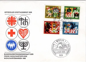 BRD 1963 FDC Ersttagsbrief Wohlfahrtsmarken Märchen, Michel 408 - 411 - Bild 1 von 2