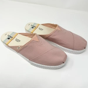 Toms Alpargata Indio Mule Spanish Villa Pink Pique Mesh Slide Shoes Women's 12 - Picture 1 of 16