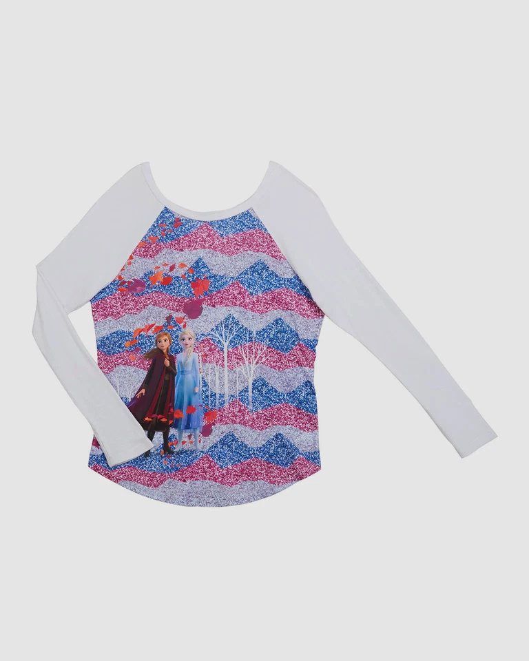 Camiseta de béisbol $58 Terez blanca elástica manga larga gráfica para niños y niñas talla S 7-8 Foto 1 de 1