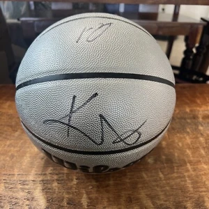 Luka Doncic Kyrie Irving Signed Platinum Basketball PSA DNA Autographed - Picture 1 of 7