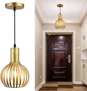 DLLT Gold Pendant Ceiling Lights Fixtures, Classic Pendant Lamp, E26 Industrial - Picture 1 of 8