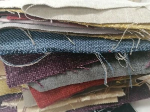 SCRAP Fabric off cut pieces 1KG chenille remnant craft pack Textiles multicolour - Picture 1 of 6