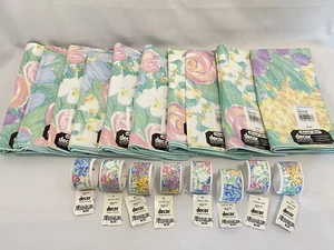 Vintage Mervyns Impressions Napkins 100% Cotton and Napkin Rings Floral Spring - Picture 1 of 18