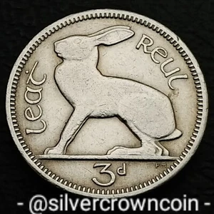 Ireland, Eire 3 Pence 1966. KM#12a. Three Cents coin. Hare. Rabbit. Animals. L - Picture 1 of 7