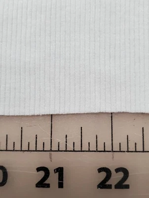 VTG. WHITE RIBKNIT COTTON FABRIC,  NEW & UNUSED, 50"W x 4 YDS. 33" L - Image 1 of 4