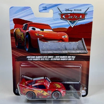 Disney Pixar Cars Lightning McQueen With Shovel Diecast 2024 Mattel New - Image 1 of 4