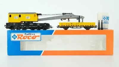 Roco H0 46331 Kranwagen mit Schutzwagen DB (1 Puffer fehlt) - Bild 1 von 4