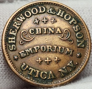 1863 CW NY STORECARD FULD NY905C-1AUTICA SHERWOOD & HOPSON CHINA EMPORIUM CWT9i - Bild 1 von 2