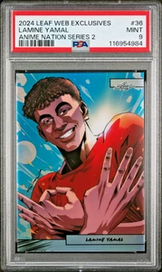 Lamine Yamal 2024 Leaf  Anime Nation Silver Shion Minabe #24 RC Barcelona 24/99 - Picture 1 of 2