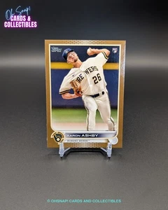 ⚾️ 2022 Topps Series One Aaron Ashby RC Gold /2022 Milwaukee Brewers ⚾️ - Bild 1 von 2