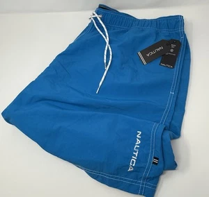 NWT Nautica Men’s Quick-Dry Logo Swim Trunk Shorts 2XL Blue - Picture 1 of 6