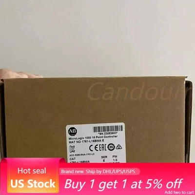 New Factory Sealed AB 1761-L16BWA MicroLogix 1000 16Point Controller US Free Tax - Image 1 of 4