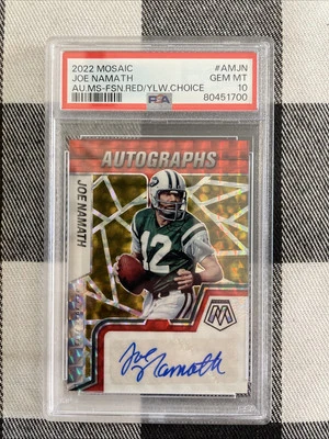 2022 Mosaic Joe Namath AUTO Choice 💎GEM-MT 10💎 - Image 1 of 3