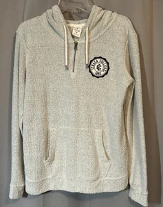Ithaca College Bombers NCAA 1/4 Zip Terry Cloth Hoodie Sweatshirt Medium EUC - Picture 1 of 11