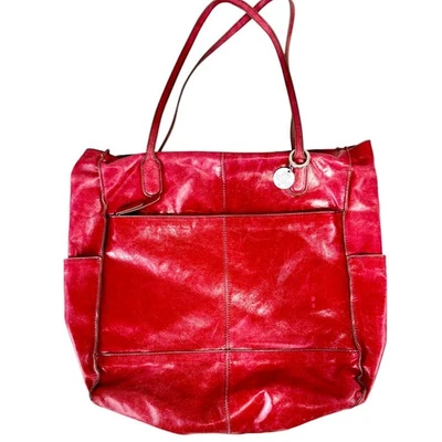 Hobo The Original Red Leather Tote Bag Shoulder Bag Everyday Carry - Image 1 of 4