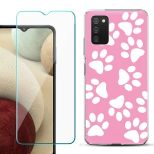 Slim Case for Samsung Galaxy A03s, w/ Tempered Glass - Pet Paw/ Pink - Foto 1 di 4