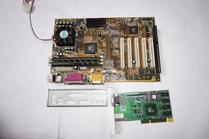 Gniazdo płyty głównej7 TEKRAM P5M3-A+ VIA Apollo3 Pentium MMX233 ATI 3D RAGE PRO 8MB - Zdjęcie 1 z 14