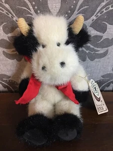 Boyds Bears Florabelle Uttermost Peluche Vaca 8" Negro Blanco Animal de Peluche - Imagen 1 de 10