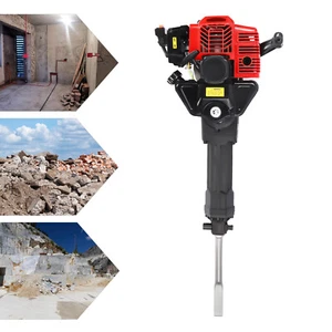 52CC 2.4HP Gas Gasoline Demolition Jack Hammer Concrete Floor Breaker w/ Chisels - Picture 1 of 24