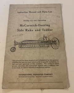 1945 Mccormick Deering Side Rake & tedder instruction manual and parts list￼ - Picture 1 of 6