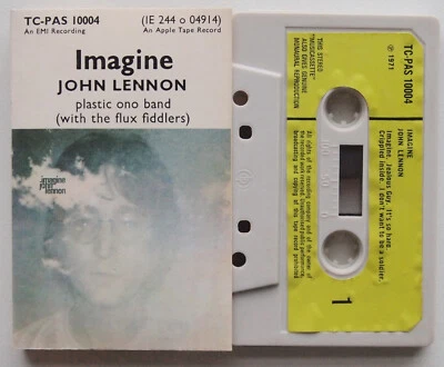 JOHN LENNON - IMAGINE (EMI TCPAS10004) 1971 UK CASSETTE YELLOW LABELS BEATLES - Image 1 of 4