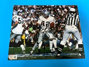 FOTO firmada por Ken Stabler Raiders automática 8x10 Beckett BAS autenticada - Imagen 1 de 3