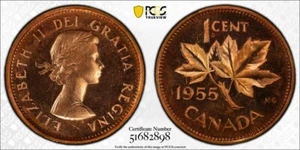 1955 Canada PL One Cent Penny  Gem PCGS PL 65  Nice ! - Picture 1 of 1