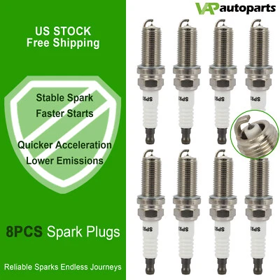 8x Iridium & Platinum Spark Plugs For 2018-2021 Jeep Grand Cherokee 6.2L V8 - Image 1 of 4