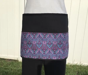 Black Geometric server waitress waist apron 3 pocket restaurant Classyaprons - Picture 1 of 5