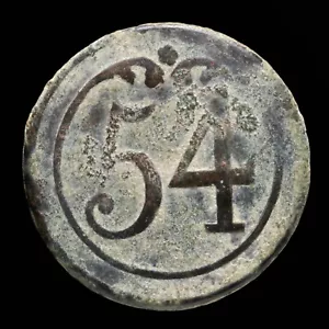 Botón Militar Francés, Regimiento 54, Guerras Napoleónicas, 23 mm. - Bild 1 von 3