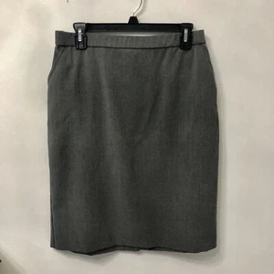 Briggs New York Women’s Size 10 Skirt Pencil Straight Grey Slits Work Career - Picture 1 of 13