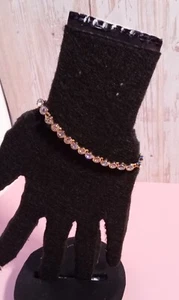 PULSERA TENIS SWAROVSKI CRISTAL DE LUJO CHAPADA EN ORO Jc1 - Imagen 1 de 13